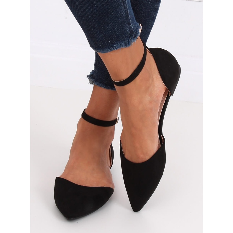 Crne HD-100 Crno izrezane balerinke 1