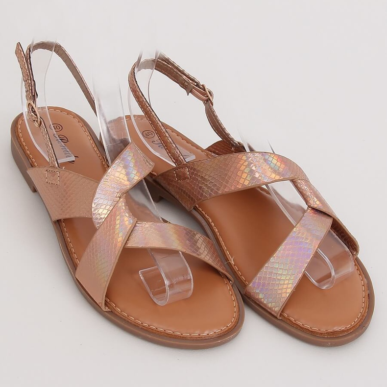 Šampanjec ženske sandale 222-31 Champagne višebojan ružičasta žuta boja 1