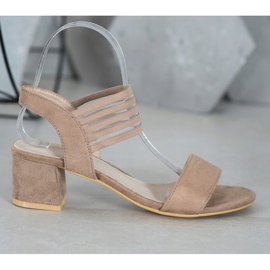 Filippo Klizne sandale na post smeđa 2