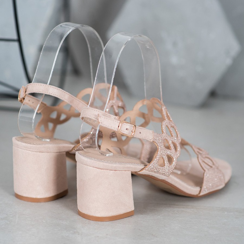 Filippo Sandale na stupu s kubnim cirkonijem smeđa 2