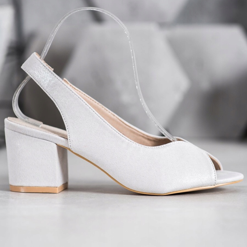 Filippo Ležerne sandale na visoku petu siva 2