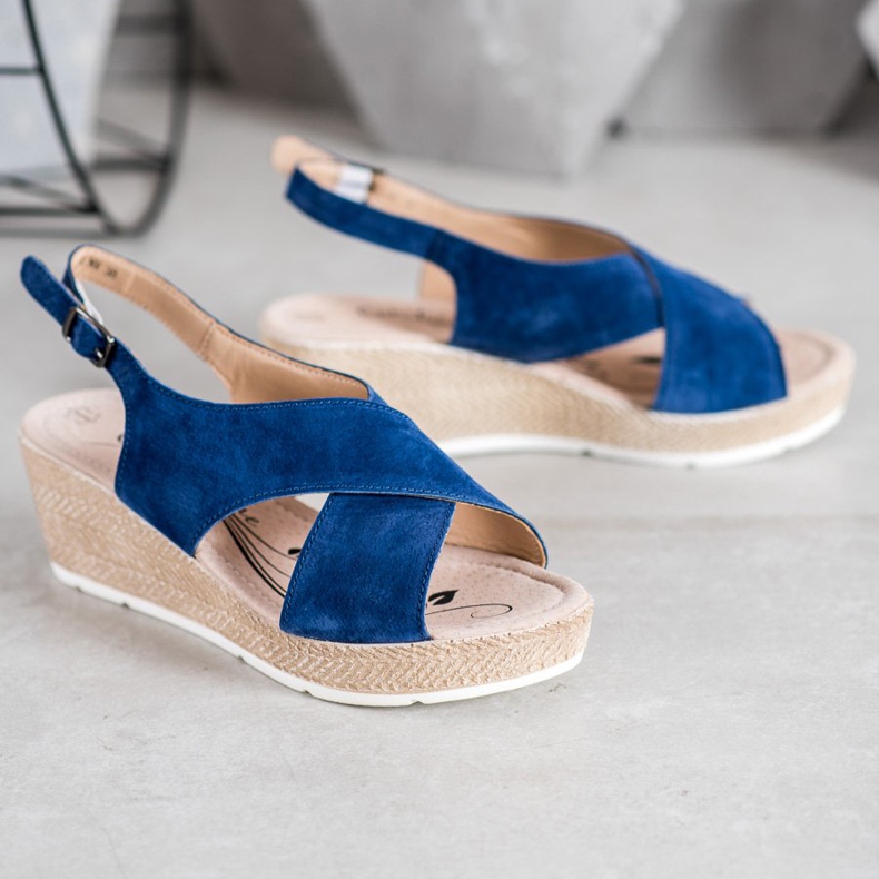 Filippo Lagane kožne sandale plava 1