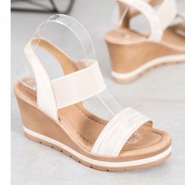 Sea Elves Elegantne sandale na klin smeđa 1