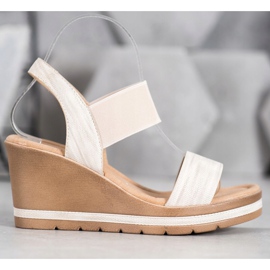 Sea Elves Elegantne sandale na klin smeđa 2