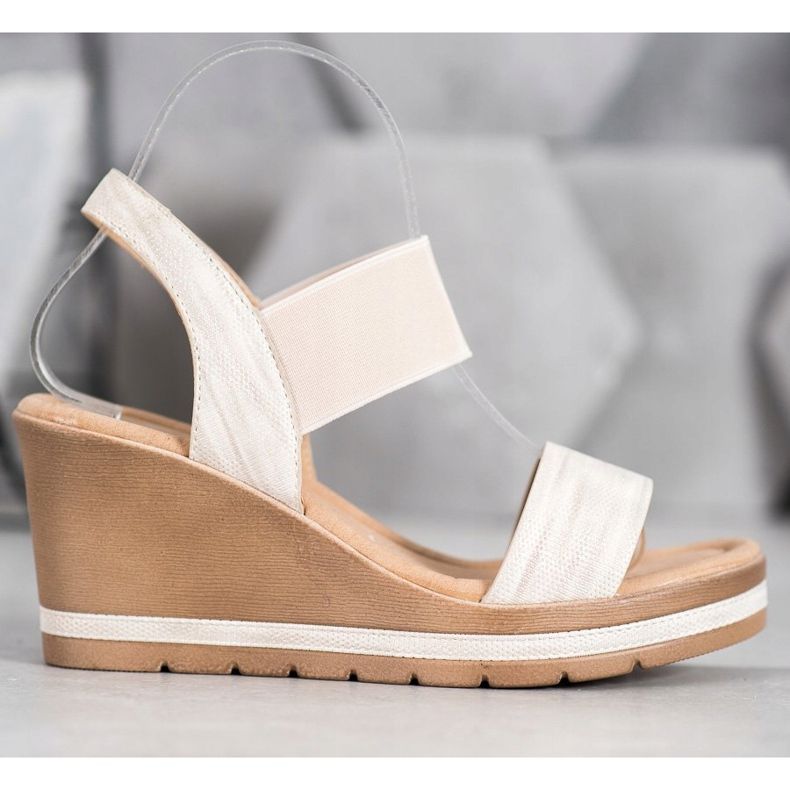 Sea Elves Elegantne sandale na klin smeđa 2