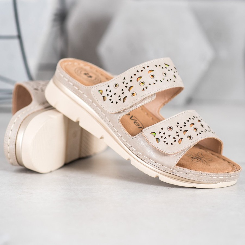 Evento Udobne papuče na čičak smeđa 2