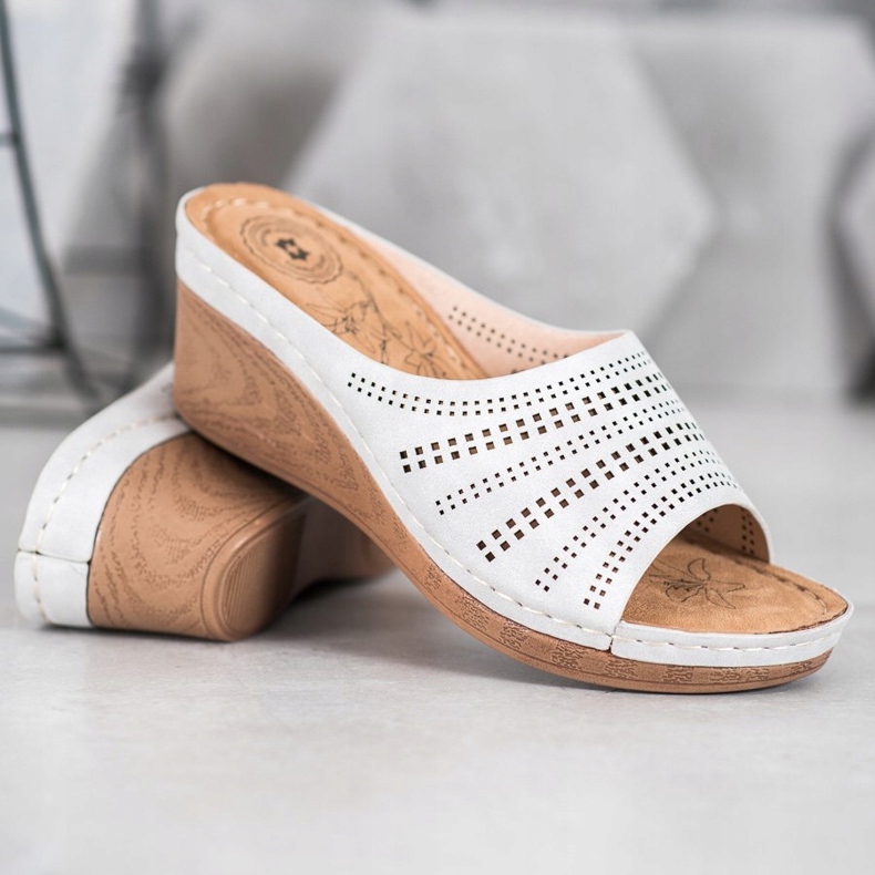 Evento Papuče s ažurnim uzorkom siva 1