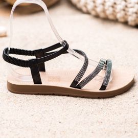 Sea Elves Elegantne sandale koje se navlače crno 1