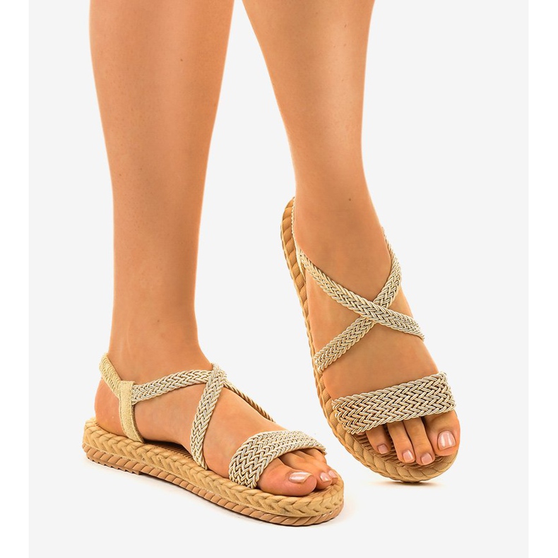 Ženske bež sandale C602 2