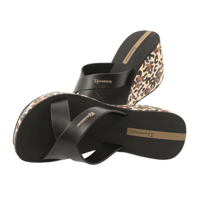 Ipanema 82856 ženske papuče na klin smeđa crno 4