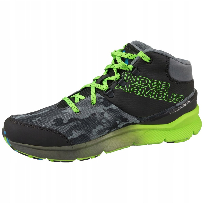 Under Armour Bgs Overdrive Mid K Jr 1266381-019 siva zelena 1