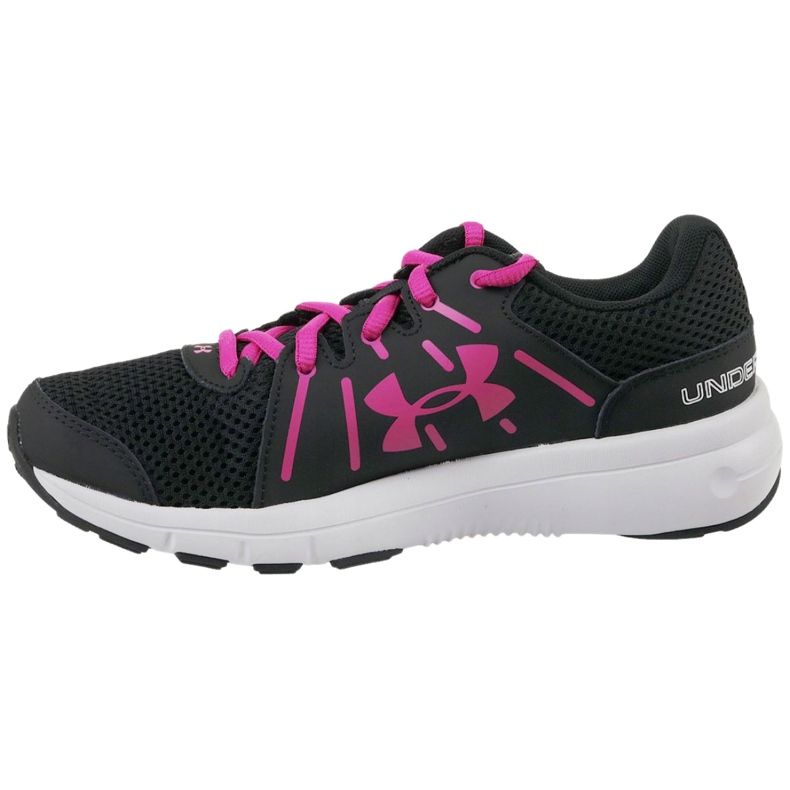 Under Armour W Dash Rn 2 W 1285488-003 cipele crna ružičasta 1