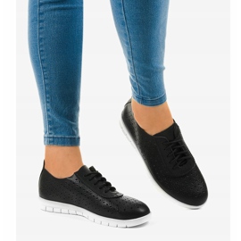 Crne ažurne tenisice JH706-1 crna 2