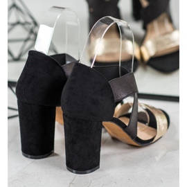 Evento Sandale na klizanje s elastičnom trakom crno žuta boja 1