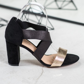 Evento Sandale na klizanje s elastičnom trakom crno žuta boja 2