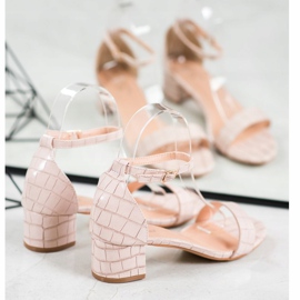 Small Swan Udobne sandale na niskom stupu bež 1