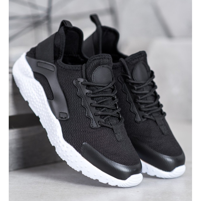 SHELOVET Crne tekstilne tenisice crna 2