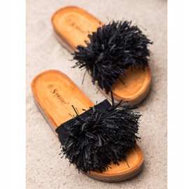 Seastar Crne papuče s resama crna 1