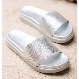 SHELOVET Klasične srebrne papuče siva 2