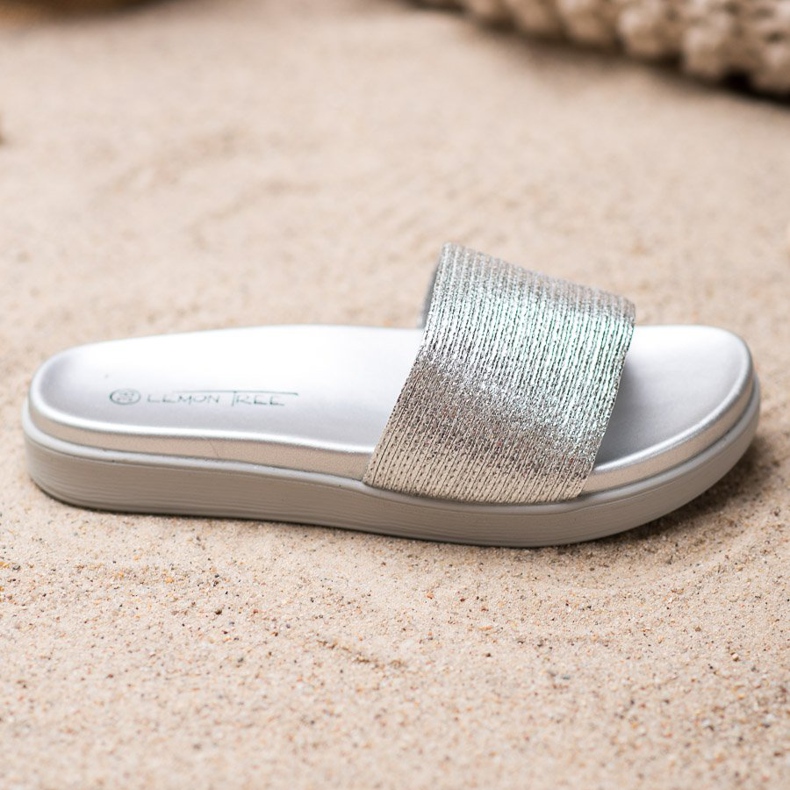 SHELOVET Klasične srebrne papuče siva 1