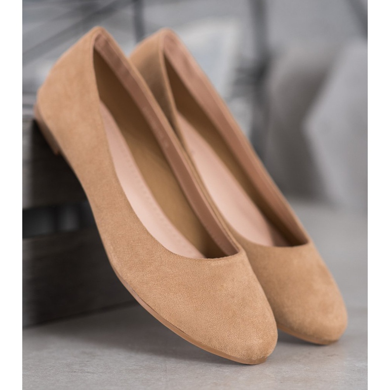 Best Shoes Balerine od antilopa smeđa 2