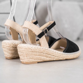 Best Shoes Crne espadrile sandale crna 2