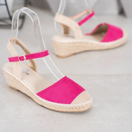 Best Shoes Espadrile ružičaste sandale ružičasta 1