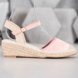 Best Shoes Svijetlo ružičaste sandale Espadrilles ružičasta 2