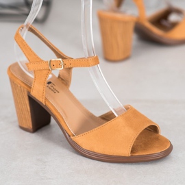 SHELOVET Sandale od devine antilopa smeđa 1