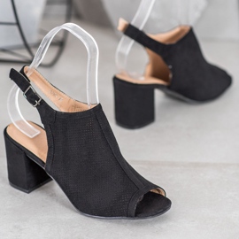 SHELOVET Klasične zatvorene sandale crna 1