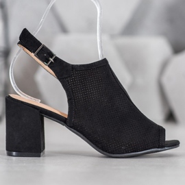 SHELOVET Klasične zatvorene sandale crna 2