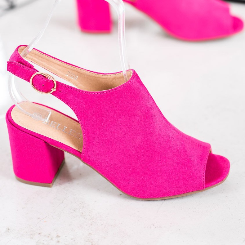 SHELOVET Klasične sandale na visoku petu ružičasta 1