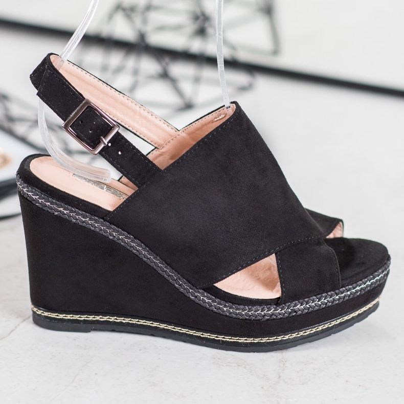 Best Shoes Crne modne sandale crno 2