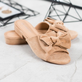 SHELOVET Bež japanke na ravnoj peti 1