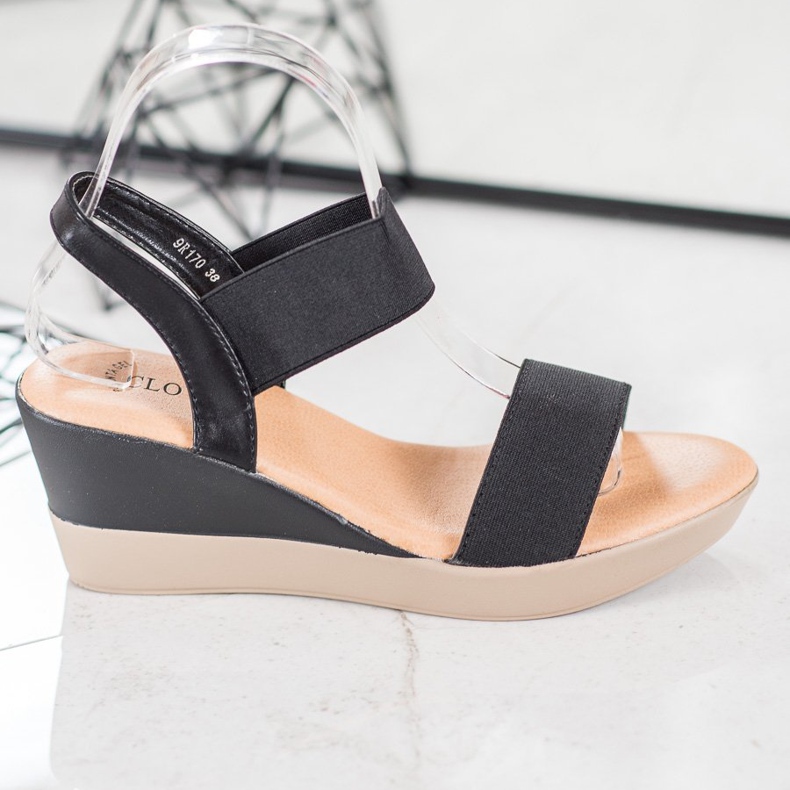 Clowse Lagane klizne sandale crna 2