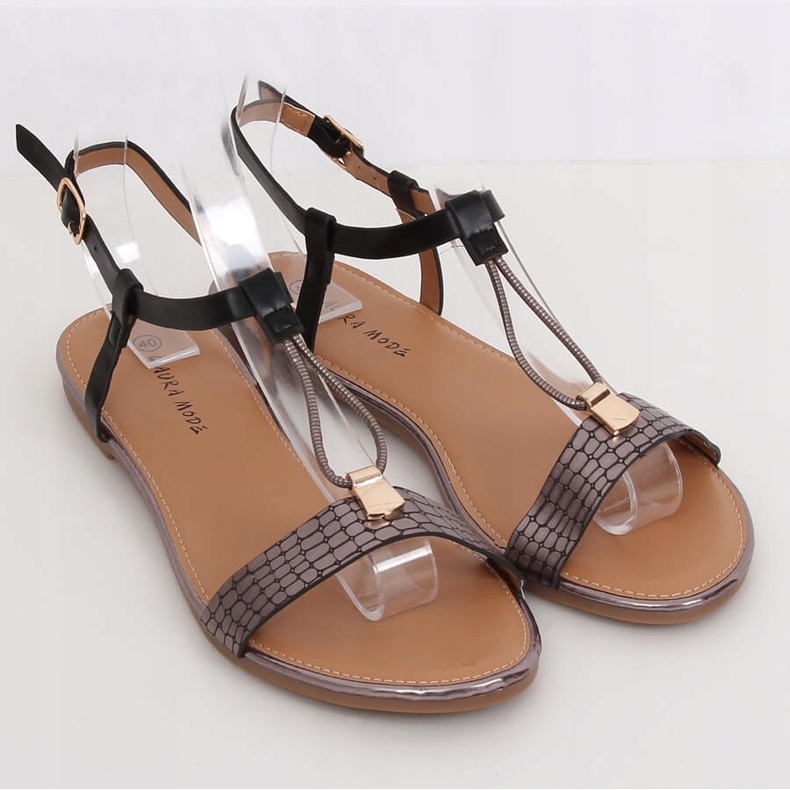 Crne ženske sandale WL014 Crne crno 1