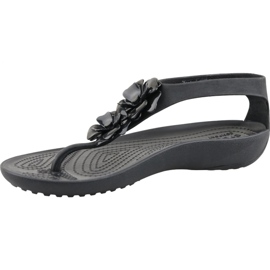 Crocs Serena ukrašavajući preklop W 205600-060 crna ružičasta 1