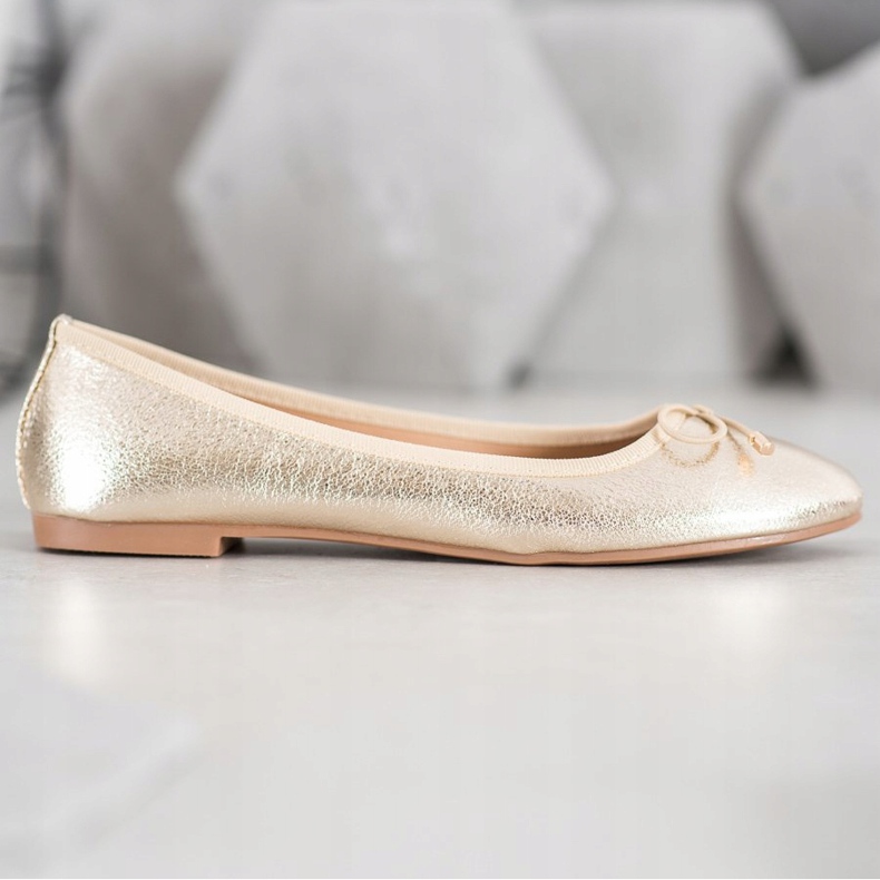 Seastar Balerine od eko kože zlatna 1