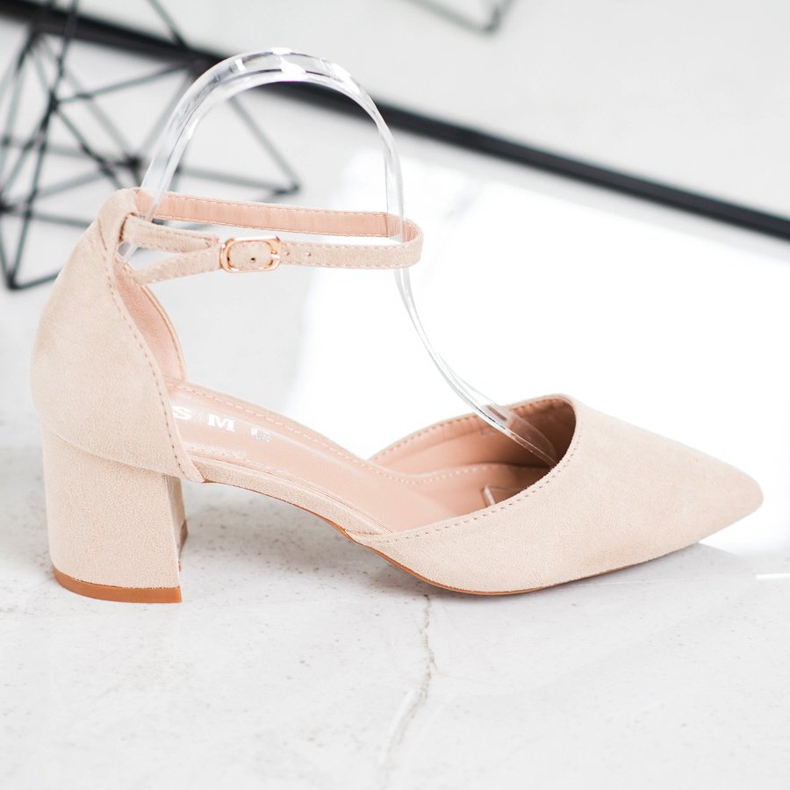 SHELOVET Klasične pumpe sa kopčom smeđa 2