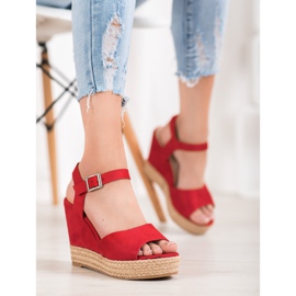 Clowse Crvene sandale na visoku petu crvena 1