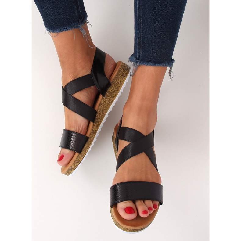 Crne ženske sandale AM042 Crne crna 2