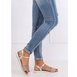 Zlatne ženske sandale 35-197 zlatne zlatni 1