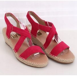 Sandale na klin fuksija espadrile S-823 Fushia ružičasta 1