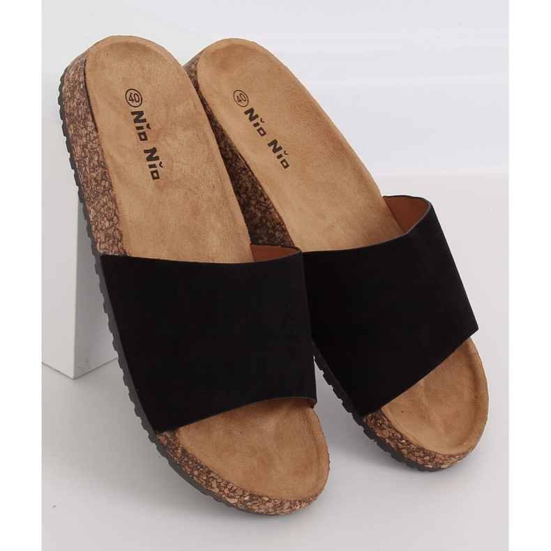 Crne PA-354 Papuče od đona od crnog pluta crna 1