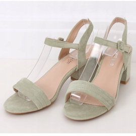 Sandale s visokim potpeticama celadon 99-61A Green zelena 1