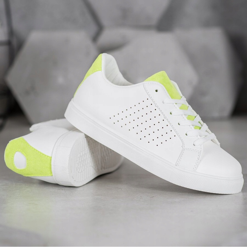 SHELOVET Bijele cipele s umetcima od antilopa bijela 1