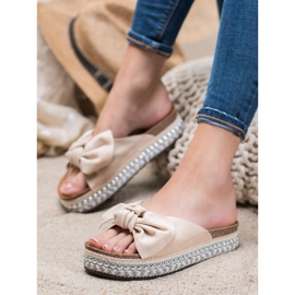 Seastar Papuče od antilopa s ukrasnom platformom smeđa 2