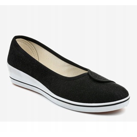 Crne tenisice sjajne tenisice na klin K-1-002 crna 1