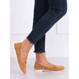 Camel ZA02P Camel ažur balerine smeđa 2