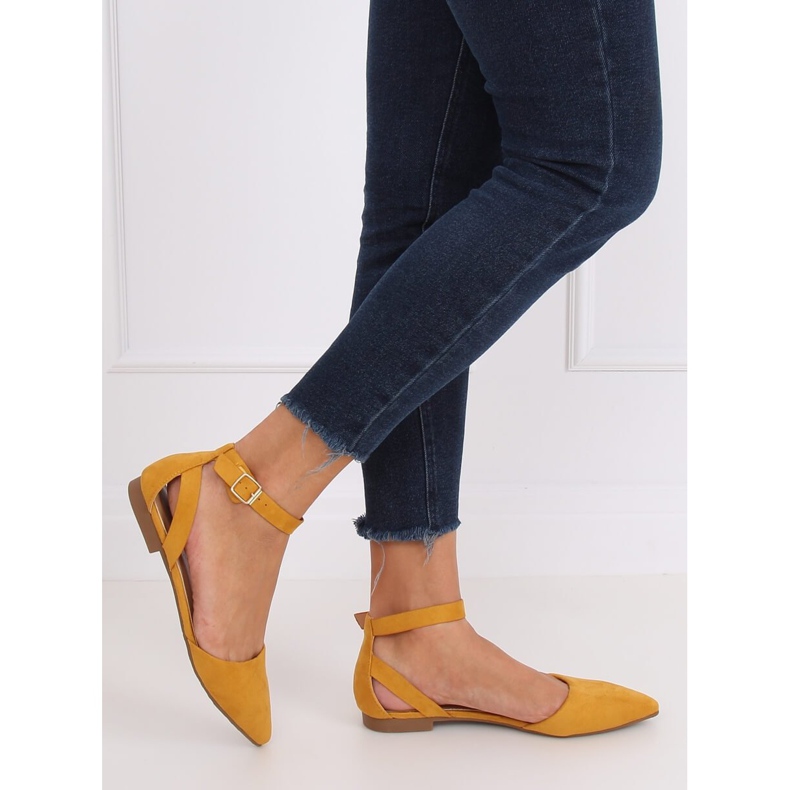 CL73P Žute balerine sa kopčom žuta boja 1